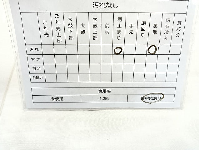 平和屋着物◎六通柄袋帯 唐織 更紗花鳥文 手織 引箔 正絹 逸品 BAAK8632cm