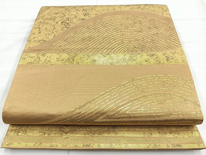 平和屋着物◎伝統工芸士 俵屋宗正 六通柄袋帯 吉祥文 引箔 正絹 逸品 BAAK8728cm