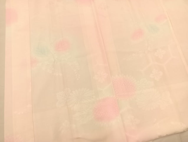 平和屋着物■長襦袢 袷 亀甲草花地紋 暈し染め 正絹 逸品 BAAL5523bs