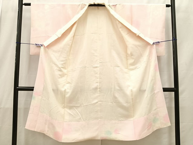 平和屋着物■長襦袢 袷 亀甲草花地紋 暈し染め 正絹 逸品 BAAL5523bs