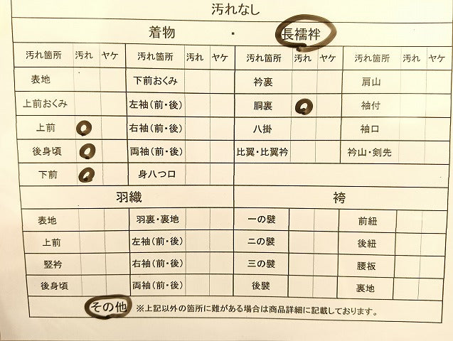 平和屋着物■長襦袢 袷 亀甲草花地紋 暈し染め 正絹 逸品 BAAL5523bs