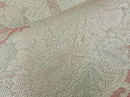 平和屋着物◎佐賀錦 六通柄袋帯 亀甲牡丹丸文 銀糸 正絹 逸品 BAAK5792if