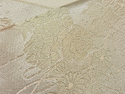 平和屋着物◎六通柄袋帯 光悦錦 銀糸 正絹 逸品 BAAL1232if
