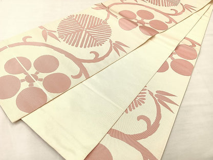 平和屋着物◎六通柄 本袋帯 笹蔓 正絹 逸品 BAAL4108if