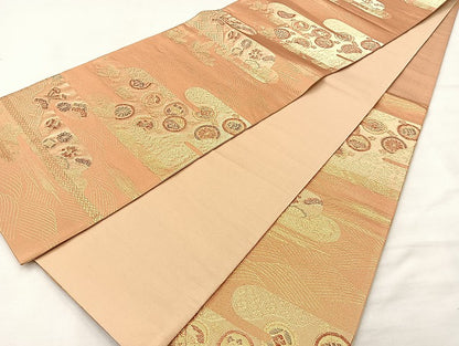 平和屋着物◎六通柄袋帯 ヱ霞宝尽くし 金糸 正絹 逸品 BAAL3199if