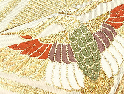 平和屋着物◎六通柄袋帯 唐織 金彩正倉院 金糸 正絹 逸品 BAAL4145if