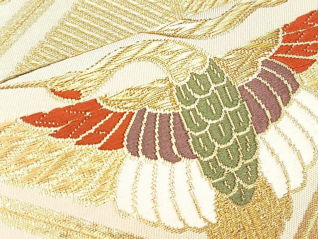 平和屋着物◎六通柄袋帯 唐織 金彩正倉院 金糸 正絹 逸品 BAAL4145if