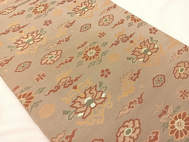 平和屋着物◎六通柄 本袋帯 名物裂 正絹 逸品 BAAL4165if
