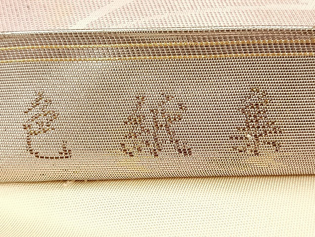 平和屋着物◎六通太鼓柄袋帯 色紙集 金糸 正絹 逸品 BAAL7171di
