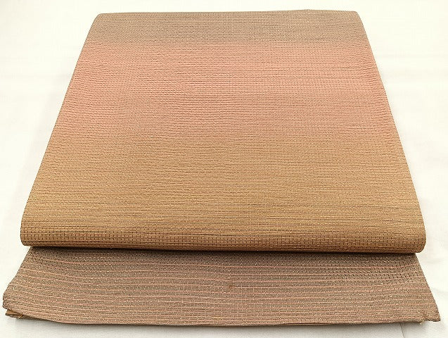 平和屋着物◎西陣 全通柄袋帯 霞文 金糸 正絹 逸品 BAAL6850cm