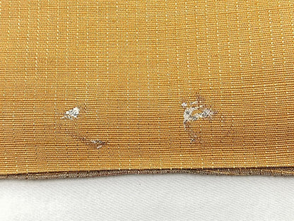 平和屋着物◎西陣 全通柄袋帯 霞文 金糸 正絹 逸品 BAAL6850cm