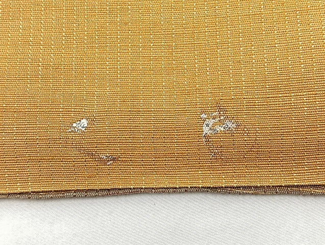 平和屋着物◎西陣 全通柄袋帯 霞文 金糸 正絹 逸品 BAAL6850cm