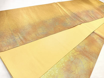 平和屋着物◎六通柄袋帯 霞文 引箔 鈴乃屋扱い 正絹 逸品 BAAL6870cm