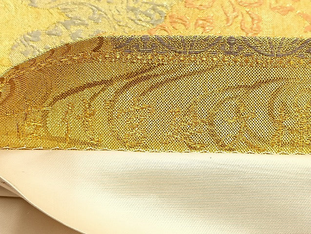 平和屋着物●六通柄袋帯 唐織 古代宮廷文様 金糸 正絹 逸品 BAAL6123ea