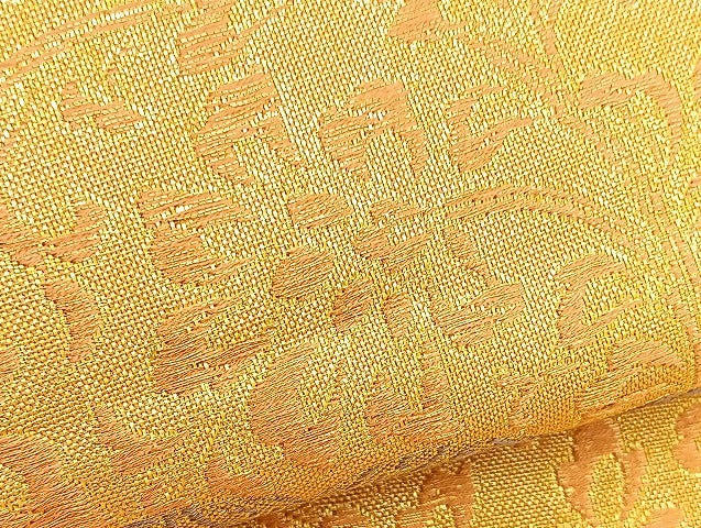 平和屋着物●六通柄袋帯 唐織 古代宮廷文様 金糸 正絹 逸品 BAAL6123ea