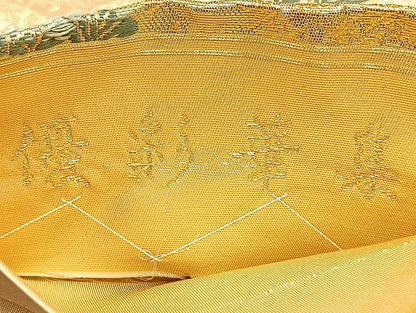 平和屋着物●六通柄袋帯 唐織 優彩華集 金糸 正絹 逸品 BAAL6181ea