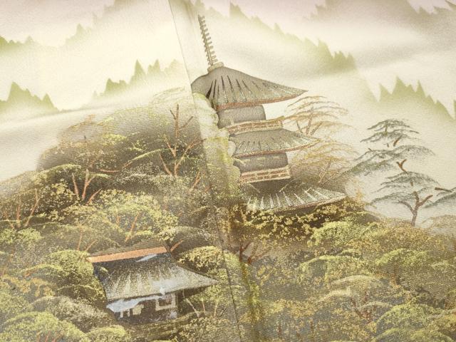 平和屋着物■豪華色留袖 京風景草木文 金彩 正絹 逸品 CAAK1273vf