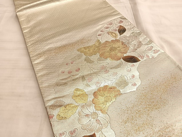 平和屋着物●太鼓柄袋帯 作家物 辻が花 金彩 正絹 逸品 BAAL2184du
