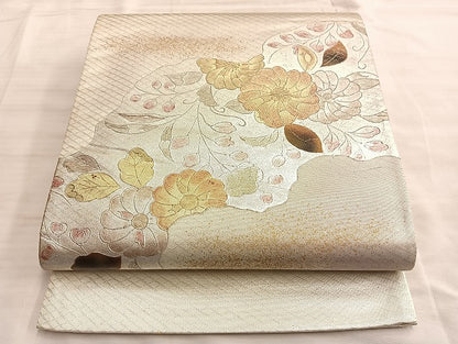平和屋着物●太鼓柄袋帯 作家物 辻が花 金彩 正絹 逸品 BAAL2184du