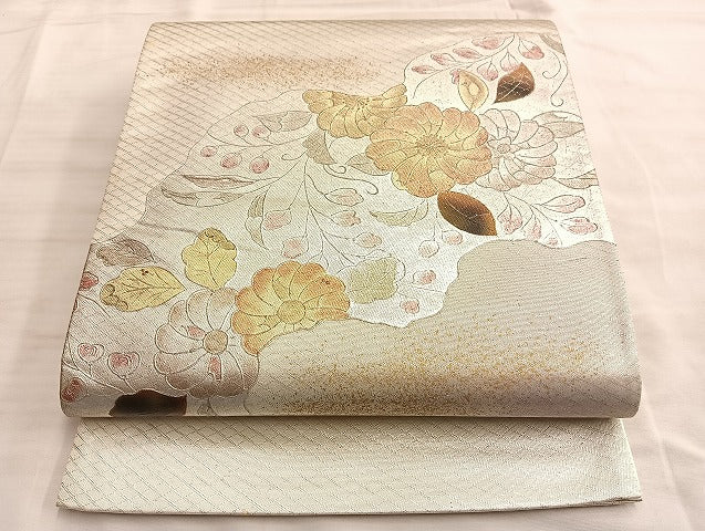 平和屋着物●太鼓柄袋帯 作家物 辻が花 金彩 正絹 逸品 BAAL2184du