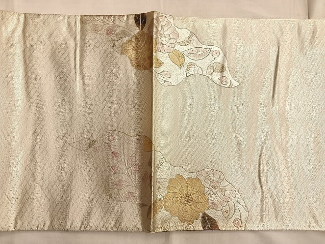 平和屋着物●太鼓柄袋帯 作家物 辻が花 金彩 正絹 逸品 BAAL2184du