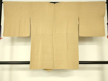 平和屋着物■道行コート　蜂蜜色　正絹　逸品　DAAK9014cm