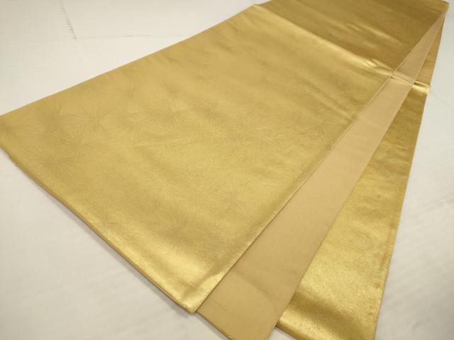 平和屋着物◎六通柄袋帯 松葉文 引箔 正絹 逸品 AAAN1440tm