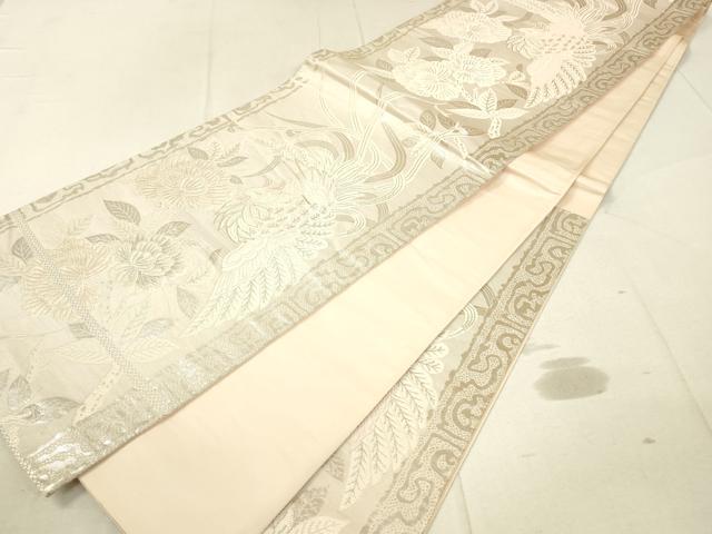 平和屋着物◎六通柄袋帯　鳳凰花文　金銀糸　正絹　逸品　DAAK8101bc