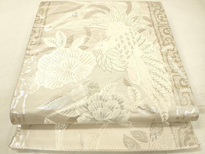 平和屋着物◎六通柄袋帯　鳳凰花文　金銀糸　正絹　逸品　DAAK8101bc