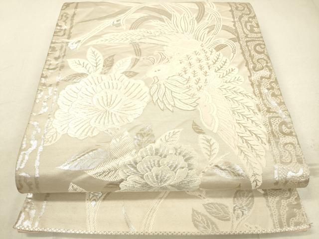 平和屋着物◎六通柄袋帯　鳳凰花文　金銀糸　正絹　逸品　DAAK8101bc