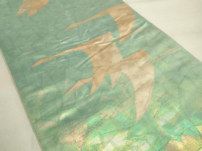 平和屋着物◎六通柄袋帯 飛鶴文 金糸 正絹 逸品 DAAK8147bc