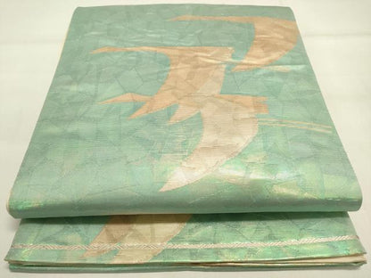 平和屋着物◎六通柄袋帯 飛鶴文 金糸 正絹 逸品 DAAK8147bc