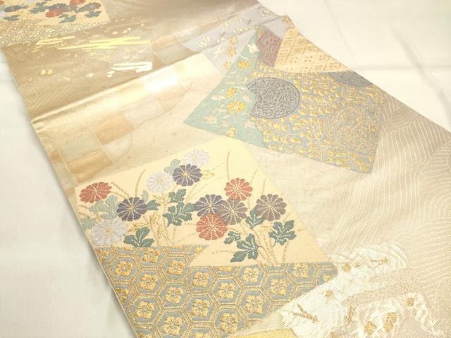 平和屋着物◎六通柄袋帯 北野絵巻 金銀糸 正絹 逸品 DAAK8173bc