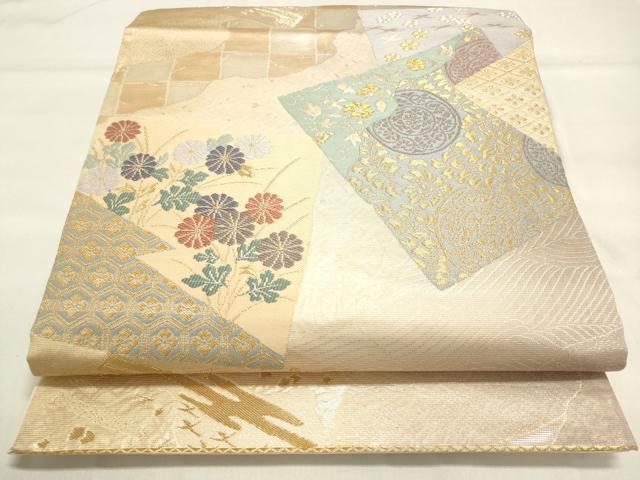 平和屋着物◎六通柄袋帯 北野絵巻 金銀糸 正絹 逸品 DAAK8173bc