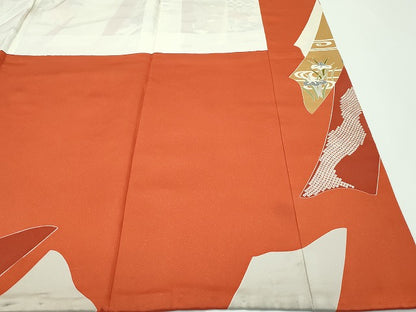 平和屋本店●極上 創業460年・千總 振袖 駒刺繍 鳳凰鴛鴦草花文 金彩 三越扱い 逸品 CZAA1310s5