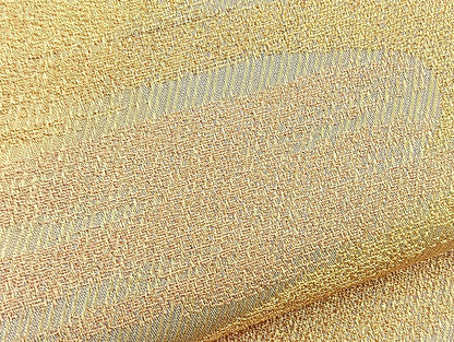 平和屋着物●六通柄袋帯 綴れ 霞文 金糸 正絹 逸品 BAAM2805ea