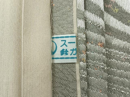 平和屋着物◎六通柄袋帯 枝花文 銀糸 鈴乃屋扱い 正絹 逸品 CAAL6408qv