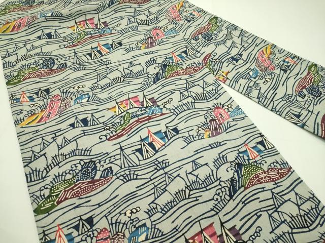 平和屋本店○希少 本場琉球紅型 染さくはら 佐久原俟子作 九寸