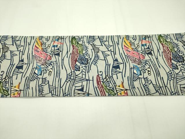 平和屋本店○希少 本場琉球紅型 染さくはら 佐久原俟子作 九寸