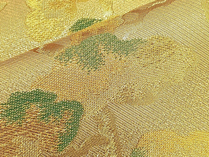 平和屋着物■六通柄袋帯 松 金銀糸 正絹 逸品 BAAN5652ea