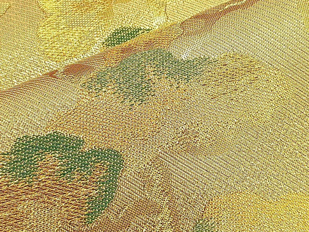 平和屋着物■六通柄袋帯 松 金銀糸 正絹 逸品 BAAN5652ea