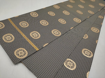 平和屋本店■極上　龍村晋謹製　全通柄袋帯　名物糸屋金襴　金糸　たとう紙・共箱付き　逸品　CYAA1356s5