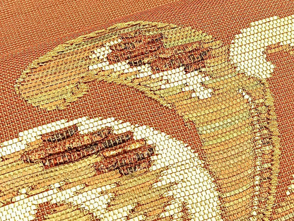 平和屋着物●西陣 太鼓柄袋帯 立波文 金糸 やまと誂製 正絹 逸品 BAAO4312ea