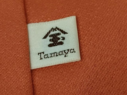 平和屋本店■極上　創業460年・千總　訪問着　駒刺繍　橘　冊子花文　照柿色地　金彩　逸品　DZAA3839kh5