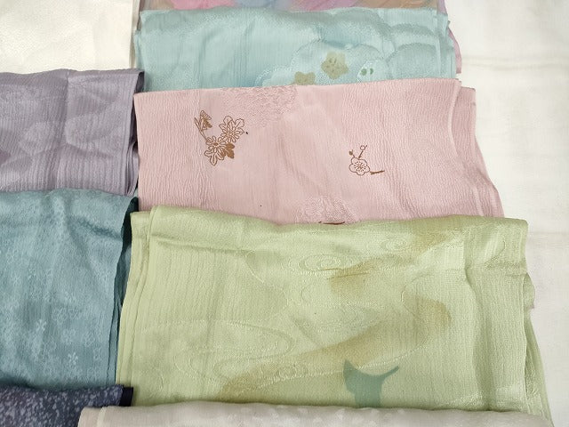 平和屋着物★和装小物 上質な帯揚げ 10枚セット 逸品 AAAO5785ps