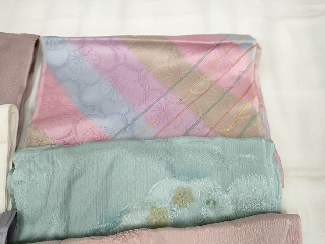 平和屋着物★和装小物 上質な帯揚げ 10枚セット 逸品 AAAO5785ps