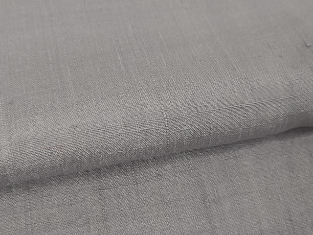 平和屋本店■極上　本場結城紬　重要無形文化財　色無地　白藤色　逸品　DZAA0246kh5