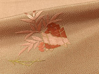 平和屋着物■豪華色留袖 総刺繍 貝桶吹き寄せ文 金糸 鬼しぼ縮緬 正絹 逸品 BAAQ7844yt