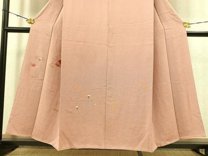 平和屋着物■豪華色留袖 総刺繍 貝桶吹き寄せ文 金糸 鬼しぼ縮緬 正絹 逸品 BAAQ7844yt