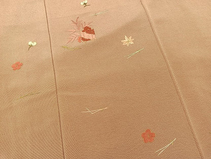 平和屋着物■豪華色留袖 総刺繍 貝桶吹き寄せ文 金糸 鬼しぼ縮緬 正絹 逸品 BAAQ7844yt